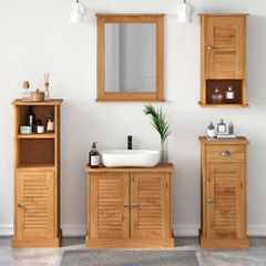 Σετ Επίπλων Μπάνιου VIGO 5 τμχ. Μέλι Καφέ 37 x 34 x 110 εκ 3328547
