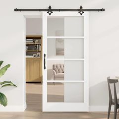Συρόμενη Πόρτα ORKDAL Λευκό και Μαύρο 93 x 202 cm 3332176