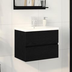 Ντουλάπα Νιπτήρα Mπάνιου Μαύρη Οξυά 60 x 39 x 62 εκ. 3333148