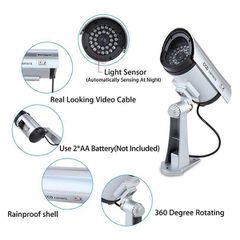 Ψεύτικη Κάμερα Ασφαλείας CCTV με IR LED Φωτισμό Ν26196-thumb-6
