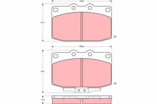Τακάκια φρένων για MAZDA RX-7 LUCAS FB0549280A, FC023328Z, FB3449280A