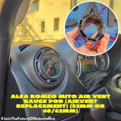 Alfa Romeo Mito Βάση Οργάνου Αεραγωγού (Αντικατάσταση Αεραγωγού) (52mm ή 60/62mm)