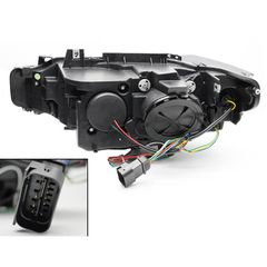 Μπροστινά Φανάρια Set Για Bmw 3 F30 / F31 11-15 3D Κίτρινο Angel Eyes Μαύρα H7/H7 Με Μοτέρ Sonar-thumb-4