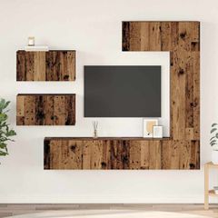 Σετ επίπλου τηλεόρασης 6 pcs Παλαιό ξύλο 30.5 x 30 x 90 cm 3393246