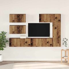 Σετ επίπλου τηλεόρασης 6 pcs Παλαιό ξύλο 30.5 x 30 x 90 cm 3393264