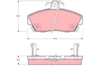 Τακάκια φρένων ROVER GBP90326AF, GBP90328, GBP90328AF
