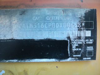 Εκσκαφέας Με Λάστιχα CAT 2004 Μ316C-thumb-6