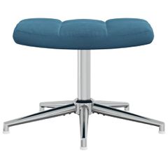 Πολυθρόνα Relax Μπλε Βελούδινη με Σκαμπό 328138-thumb-7