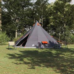 Οικογενειακή Τέντα Tipi Γκρι και Πορτοκαλί για 12 Άτομα, Αδιάβροχη