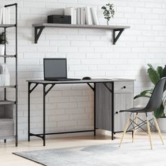 Γραφείο Υπολογιστή Γκρι Sonoma 131x48x75 εκ. Επεξεργασμένο Ξύλο 836221