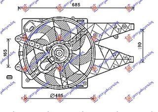 ΒΕΝΤΙΛΑΤΕΡ ΨΥΓΕΙΟΥ ΚΟΜΠΛΕ 1.3-1.6-2.0 JTD (-A/C) - FIAT DOBLO,2009-2015