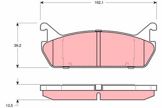 Τακάκια φρένων DAIHATSU / MAZDA / SUZUKI SAY02643Z, SAY02643ZA, 5580062G00, 5580062G01