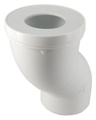 Σύνδεσμος WC Φ100 καμπύλη σπαστή PVC PWOR NICOLL και κεφαλή επισκευής αρσενική Φ93 θηλυκή Φ100
