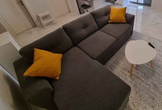 Jysk VEJLBY γωνιακός καναπές-κρεβάτι, σκούρο γκρι, καινούριος 3 μηνών