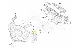 Κλίπς Πλαστικών Vespa GTS 300 ABS E5 2022-2023 ZAPMD3103/3104 AP8102381