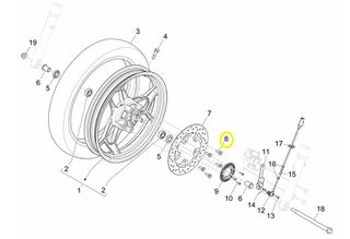 Βίδα Δισκόπλακας Piaggio Beverly 300 E5 Deep Black 2023-2024 ZAPMD2100 1C005191