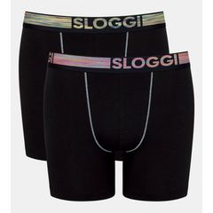 Sloggi Ανδρικό Βαμβακερό Μπόξερ Χρωματιστό Λάστιχο Go ABC Natural B H Short 2 Τεμάχια