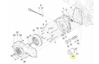 Φίλτρο Λαδιού Piaggio Fly 125 4T/3V ie E3 DT 2013-2015 RP8M79100 1A022356