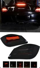ΦΑΝΑΡΙΑ ΠΙΣΩ Porsche Boxster & Cayman 987 Smoked Red 3D Stripe LED Bar Sequential Indicators Tail Lights 2009-2012 Series 2