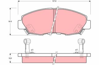 Τακάκια φρένων για HONDA ACCORD, CR-V 45022SM4A00, 45022S5DH00, 45022S50A00