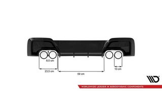 Diffuser Πίσω Προφυλακτήρα Για Bmw 1 F20 11-15 M135i Προφυλακτήρα Γυαλιστερό Μαύρο Με 2 Διπλές Τρύπες Εξάτμισης Αριστερά & Δεξιά Από Abs Πλαστικό Maxton Design 1 Τεμάχιο