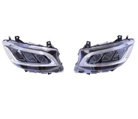 Μπροστινά Φανάρια Set Για Mercedes-Benz Sprinter W907 2018-2023 Μαύρα Full Led Carner