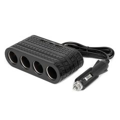 ΑΝΤΑΠΤΟΡΑΣ ΑΝΑΠΤΗΡΑ 12/24V 120W ΜΑΥΡΟΣ - 4 ΘΕΣΕΙΣ - 2xUSB-A + 1xUSB-C - ΚΑΛΩΔΙΟ 80cm AMIO -