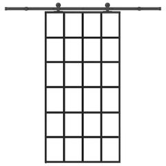 Συρόμενη πόρτα με σετ υλικού 102x205 cm ESG Γυαλί&Αλουμίνιο 3332856