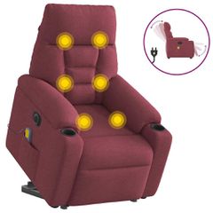 Πολυθρόνα Μασάζ Ηλεκτρική Ανακλ. Μπορντό Υφασμάτινη 3303065