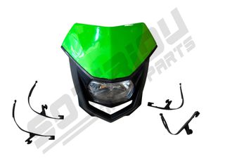 ΜΑΣΚΑ ΜΑΥΡΗ-ΠΡΑΣΙΝΗ ΜΕ ΦΑΝΑΡΙ ΓΙΑ ΟΛΑ ΤΑ MOTARD ΚΑΙ ENDURO