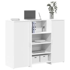 Γραφείο υποδοχής Λευκό 135x50x103,5 cm Κατασκευασμένο ξύλο 3324187