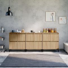 Ντουλάπια 3 τεμ. Sonoma Δρυς 60x35x70 εκ. Επεξεργασμένο Ξύλο 3185778