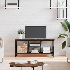 Έπιπλο Τηλεόρασης Καπνιστή Δρυς 100x35x45 εκ. Επεξ. Ξύλο/Σίδερο 831800