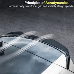 Αεροτομή Οροφής Πρόσθετο Για VW Golf VIII (8) 20+ GTI / GTE / GTD / R-Line / R Έκδοση Glossy Black Από Abs Πλαστικό-thumb-4