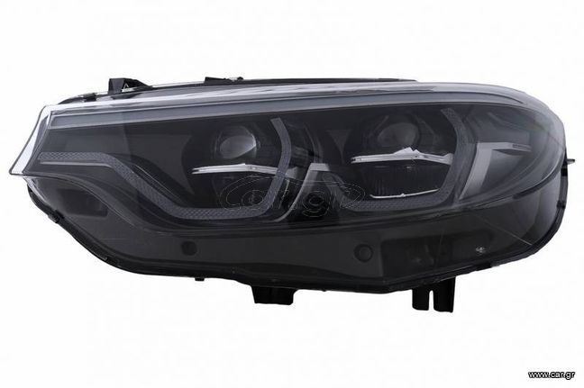 Μπροστινά Φανάρια Set Για Bmw 4 F32 F33 F36 (2013-2019) Conversion Από HID Σε LED Angel Eyes Μαύρα