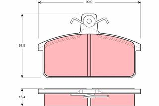Τακάκια φρένων AUTOBIANCHI / SEAT / LANCIA 94435009, 9939353, 9941718