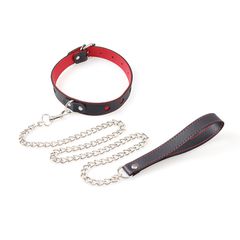 Heart Bondage Collar With Leash