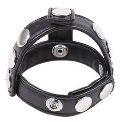 Leather Cock Ring And Ball Divider-thumb-3