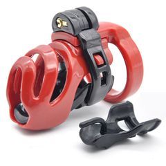 Male Cock Cage -Short Red & Black