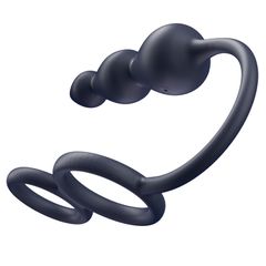 Double Cock Ring Anal Beads Remote Control-thumb-3