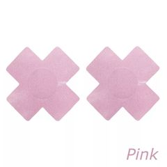 Glitter Cross Nipple Pasties Stickers Pink