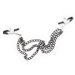 Three Chain Nipple Clamp Black-thumb-1