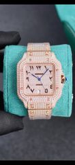 Cartier Sandos 40’ Automatic IcedOut Diamonds Swiss Superclone Replica Αντιγραφο