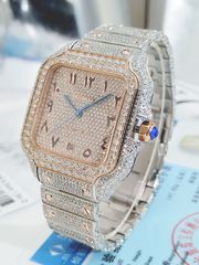 Cartier Sandos Moissante VVS CERTIFICATE icedout Superclone Quality Replica 1:1 Best Factory