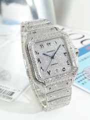 Cartier Sandos Moissante VVS CERTIFICATE icedout Superclone Quality Replica 1:1 Best Factory