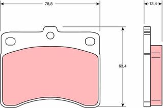 Τακάκια φρένων DAIHATSU / PIAGGIO TRW 449187503000, 0449187503, 0449187510
