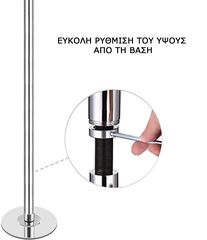 Στύλος Pole Dancing Silver Viking-thumb-2
