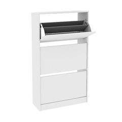 Παπουτσοθήκη Flat Duo 18 ζεύγων χρώμα λευκό 73x26x119εκ.