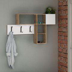 Κρεμάστρα τοίχου Game χρώμα sapphire oak - λευκό 99,5x15x61εκ.