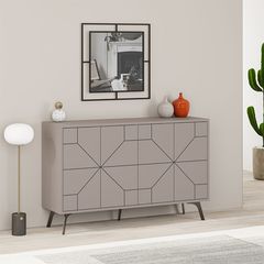 Μπουφές Dune χρώμα ανοιχτή μόκα 123x35x77,4εκ.